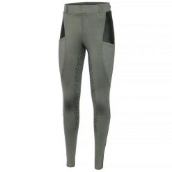 Legginsy do jazdy konnej damskie Start Kensington elastyczne, z pełnym lejem. Zielone legginsy START, l, bez wzorów. Za 212.99 zł.