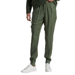 Spodnie turystyczne damskie Superdry Studios Supro Woven Jogger. Zielone spodnie sportowe Superdry, xs, bez wzorów, z wiskozy, trekkingowe. Za 207.00 zł.