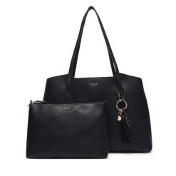 Torebka Guess. Czarne shopper Guess, z aplikacjami, bez dodatków. Za 634.99 zł.