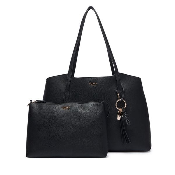 Torebka Guess. Czarne shopper Guess, z aplikacjami, bez dodatków. Za 634.99 zł.