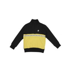 Bluza z zamek błyskawiczny na co dzień na siłownię. Żółte bluzy LEONE 1947 APPAREL, bez wzorów, z bawełny, bez kaptura. W wyprzedaży za 101.80 zł.