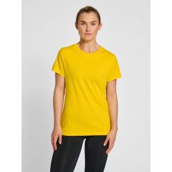 Koszulka damska Hummel Red Heavy. Żółte bluzki Hummel, s, bez wzorów, z bawełny, sportowe, bez kołnierzyka, bez ramiączek. Za 109.50 zł.