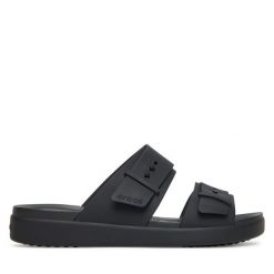 Klapki Crocs. Czarne klapki Crocs, bez wzorów, bez obcasa. Za 229.99 zł.
