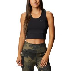 Top sportowy damski Columbia Windgates II Cropped Tank. Czarne koszulki sportowe Columbia, bez wzorów, z elastanu, bez ramiączek. W wyprzedaży za 104.45 zł.