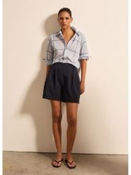 STEFANEL Koszula w kolorze błękitnym rozmiar: XS. Niebieskie koszule Stefanel, xs, bez wzorów, z bawełny, bez kołnierzyka, bez ramiączek. Za 130.99 zł.