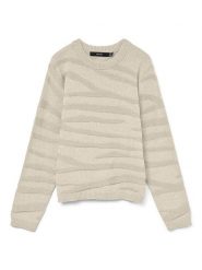 ONLY Sweter w kolorze kremowym rozmiar: S. Brązowe swetry Only, s, bez wzorów, bez ramiączek. Za 118.84 zł.