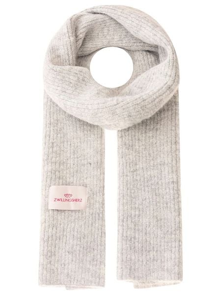 Zwillingsherz Szal w kolorze jasnoszarym z dodatkiem wełny - 200 x 30 cm rozmiar: onesize. Szare szaliki Zwillingsherz, bez wzorów, z materiału. Za 170.87 zł.