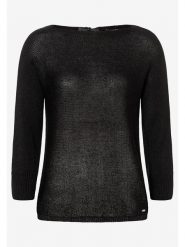More & More Sweter w kolorze czarnym rozmiar: 36. Czarne swetry More & More, bez wzorów, ze splotem, bez ramiączek. Za 91.45 zł.