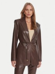 Marciano Guess Kurtka z imitacji skóry 5BGN04 7389A Brązowy Regular Fit. Brązowe kurtki Marciano Guess, z aplikacjami, ze skóry, bez kaptura. Za 1,029.00 zł.