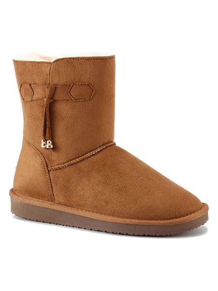 ISLAND BOOT Botki zimowe "Kinsac" w kolorze jasnobrązowym rozmiar: 40. Brązowe botki Island Boot, na zimę, bez wzorów, z materiału, bez obcasa, bez zapięcia. Za 166.45 zł.