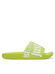 Just Cavalli Klapki 78RA3SZ1 ZS785 Zielony. Zielone klapki Just Cavalli, bez wzorów, z tworzywa sztucznego, bez obcasa. Za 249.99 zł.