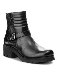 Lasocki Botki RST-ALTEA-08 Czarny. Czarne botki Lasocki, bez wzorów, ze skóry, bez obcasa, na słupku, bez zapięcia. Za 102.99 zł.