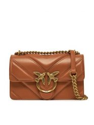 PINKO Torebka Love One Mini Light 104550 A26Z Brązowy. Brązowe listonoszki Pinko, bez wzorów, ze skóry, bez dodatków. Za 1,109.00 zł.