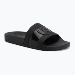 Klapki damskie BOGNER Belize 7 E. Czarne klapki Bogner, bez wzorów, z materiału, bez obcasa. Za 289.99 zł.
