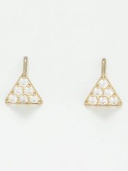 OR ÉCLAT Złote kolczyki-wkrętki "Aria" z kryształami rozmiar: onesize. Żółte kolczyki OR ÉCLAT, z cyrkonią, złote. Za 220.12 zł.