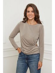 L'armoire de Suzette Koszulka w kolorze szarobrązowym rozmiar: 38/40. Szare bluzki L'armoire de Suzette, l, z aplikacjami, klasyczne, bez kołnierzyka, bez ramiączek. Za 118.28 zł.