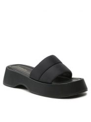 DeeZee Klapki Y8865-7A Czarny. Czarne klapki DeeZee, bez wzorów, z materiału, bez obcasa. Za 199.99 zł.