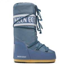 Śniegowce Moon Boot. Niebieskie trapery i śniegowce Moon Boot, z nylonu. Za 859.99 zł.