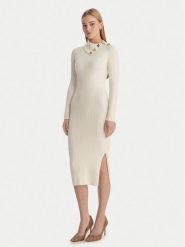 Guess Sukienka dzianinowa W6RK01 Z2YJ2 Écru Regular Fit. Sukienki Guess, l, z aplikacjami, z dzianiny, bez kołnierzyka, bez ramiączek. Za 619.99 zł.
