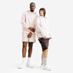 Bluza z kapturem unisex Elementals. Czerwone bluzy DECATHLON, xl, bez wzorów, z bawełny, z kapturem. Za 169.99 zł.