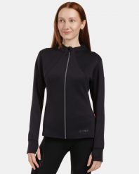 Damska bluza sportowa bez kaptura Kilpi LAJEN-W. Czarne bluzy Kilpi, bez wzorów, z materiału, bez kaptura. Za 473.69 zł.