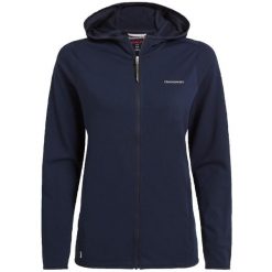 Damska bluza z kapturem full zip Craghoppers NosiLife Afia. Niebieskie bluzy Craghoppers, bez wzorów, z dżerseju, z kapturem. Za 402.50 zł.