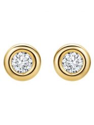 Revoni Złote kolczyki-wkrętki z diamentami rozmiar: onesize. Żółte kolczyki Revoni, z diamentem, złote. Za 852.53 zł.