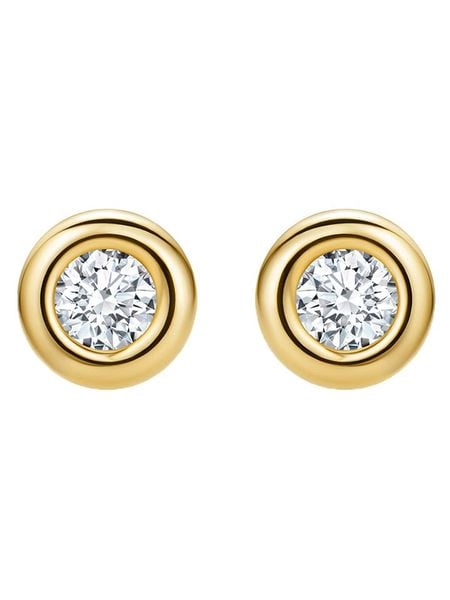 Revoni Złote kolczyki-wkrętki z diamentami rozmiar: onesize. Żółte kolczyki Revoni, z diamentem, złote. Za 852.53 zł.