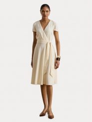 LAUREN RALPH LAUREN Sukienka koktajlowa 200P13812005 Kremowy Regular Fit. Białe sukienki Lauren Ralph Lauren, bez wzorów, z syntetyku, wizytowe, bez kołnierzyka, bez ramiączek. Za 1,199.00 zł.