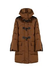 Pinko Parka "Rocky 1" | 1G16AY Y75R | Kobieta | Brązowy. Brązowe parki Pinko, s, z materiału, eleganckie, z kapturem. W wyprzedaży za 849.00 zł.