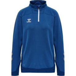 Damska bluza dresowa half zip Hummel Lead. Niebieskie bluzy Hummel, m, bez wzorów, z dresówki, bez kaptura. W wyprzedaży za 168.50 zł.