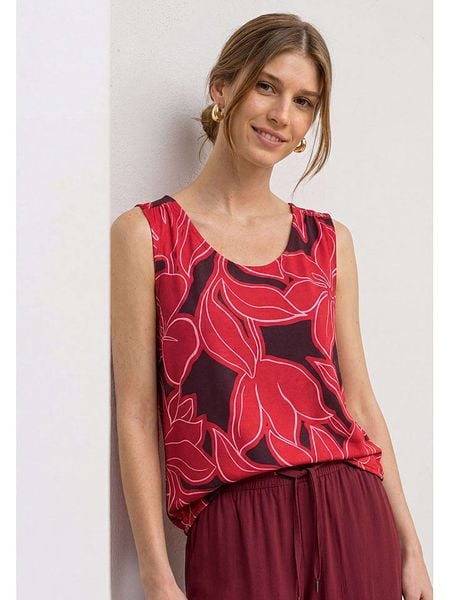 Street One Top w kolorze czerwonym rozmiar: 40. Czerwone topy Street One, bez wzorów, bez kołnierzyka, bez ramiączek. Za 51.95 zł.
