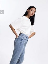 Jeansy mom comfort - indigo jeans. Niebieskie jeansy Reserved, bez wzorów. Za 129.99 zł.