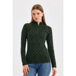 Bluza termoaktywna Woolona Venus z Długim Rękawem 100% Merino. Zielone bluzy WOOLONA, s, bez wzorów, z wełny, bez kaptura. W wyprzedaży za 351.00 zł.
