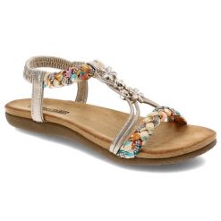 Złote Sandały Artiker Eleganckie Obuwie Damskie. Żółte sandały Artiker, z aplikacjami, eleganckie, bez obcasa, bez zapięcia. Za 139.00 zł.