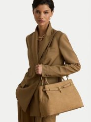 LAUREN RALPH LAUREN Torebka 431P18464001 Brązowy jasny. Brązowe torebki klasyczne Lauren Ralph Lauren, bez wzorów, z nubiku, bez dodatków. Za 2,399.00 zł.