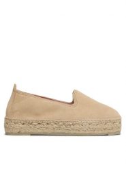 Manebi Espadryle Double Sole Espadrilles K 1.1 D0 Beżowy. Brązowe espadryle Manebi, bez wzorów, ze skóry, bez obcasa, bez zapięcia. Za 519.99 zł.