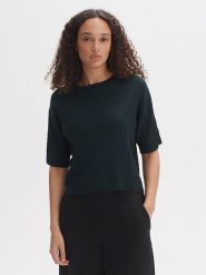 OPUS Sweter w kolorze ciemnozielonym rozmiar: S. Zielone swetry Opus, s, bez wzorów, bez ramiączek. Za 121.99 zł.