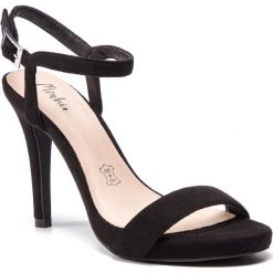 Sandały MENBUR - 07352 Black 0001. Czarne sandały Menbur, bez wzorów, z materiału, eleganckie, bez obcasa, na obcasie, bez zapięcia. W wyprzedaży za 199.00 zł.