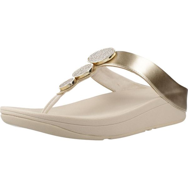 Sandały FITFLOP HALO BEAD CIRCLE Złoty. Czerwone sandały FIT FLOP, bez wzorów, z materiału, bez obcasa, bez zapięcia. Za 488.00 zł.