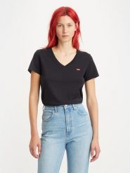 Levi's Koszulka w kolorze czarnym rozmiar: L. Czarne bluzki Levi's®, l, bez wzorów, z bawełny, bez kołnierzyka, bez ramiączek. Za 46.95 zł.