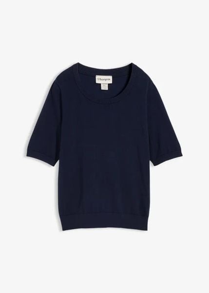 Cienki sweter. Czerwone swetry bonprix, bez wzorów, bez ramiączek. Za 79.99 zł.