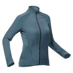 Bluza turystyczna damska Quechua MH920 Light. Niebieskie bluzy sportowe QUECHUA, m, bez wzorów, z elastanu, bez kaptura. W wyprzedaży za 169.99 zł.