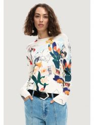 Desigual Sweter Nantes Lacroix 26SWJF35 Écru Regular Fit. Swetry Desigual, l, bez wzorów, z syntetyku, bez ramiączek. Za 429.99 zł.
