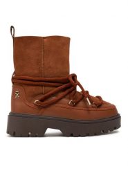 Tommy Hilfiger Śniegowce FW0FW08085 Brązowy. Brązowe trapery i śniegowce TOMMY HILFIGER, ze skóry. Za 949.99 zł.