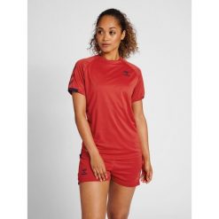 Damska koszulka Hummel action S/S. Brązowe bluzki Hummel, s, bez wzorów, prążkowane, sportowe, bez kołnierzyka, bez ramiączek. Za 117.50 zł.