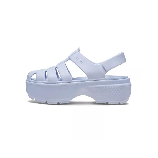 Sandały Dla Kobiet Crocs Stomp Fisherman Sandal. Czarne sandały Crocs, bez wzorów, z materiału, eleganckie, bez obcasa, na platformie, bez zapięcia. Za 263.99 zł.