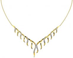 Naszyjnik z żółtego złota z brylantami - 0,25 ct - próba 585. Żółte naszyjniki Apart, z brylantem, złote. Za 9,590.00 zł.