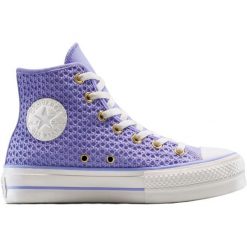 Buty sportowe Converse Chuck Taylor All Star Lift Platform Knit. Niebieskie obuwie sportowe Converse, bez zapięcia. Za 490.00 zł.