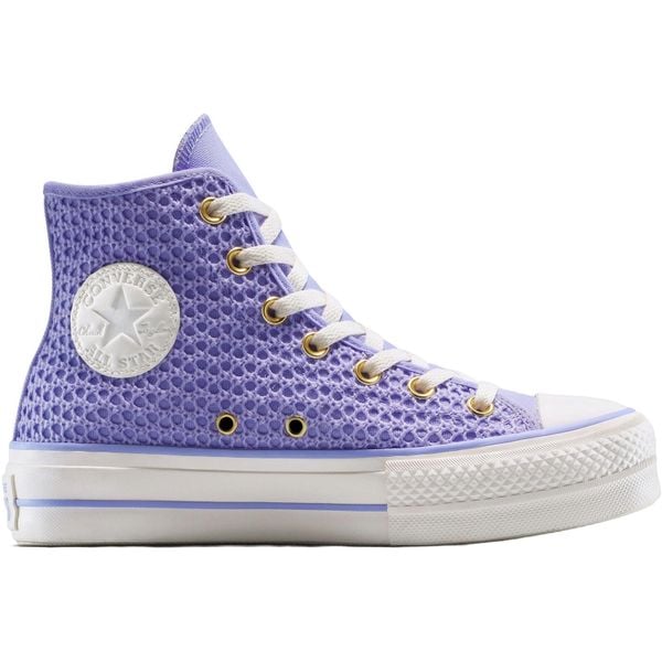 Buty sportowe Converse Chuck Taylor All Star Lift Platform Knit. Niebieskie obuwie sportowe Converse, bez zapięcia. Za 490.00 zł.